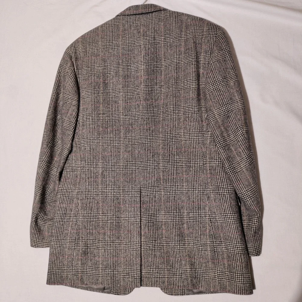 Brooks Brothers Mens 41L Blazer 100% Camel Hair Glen‎ Plaid Sport Coat USA